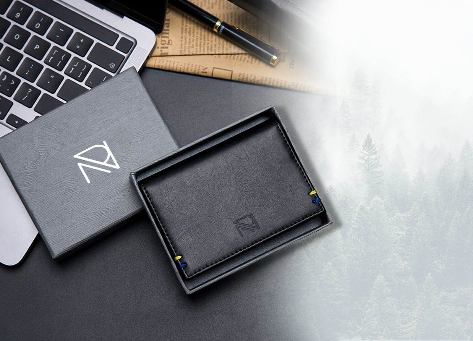 ANIR wallet in box — the unboxing moment