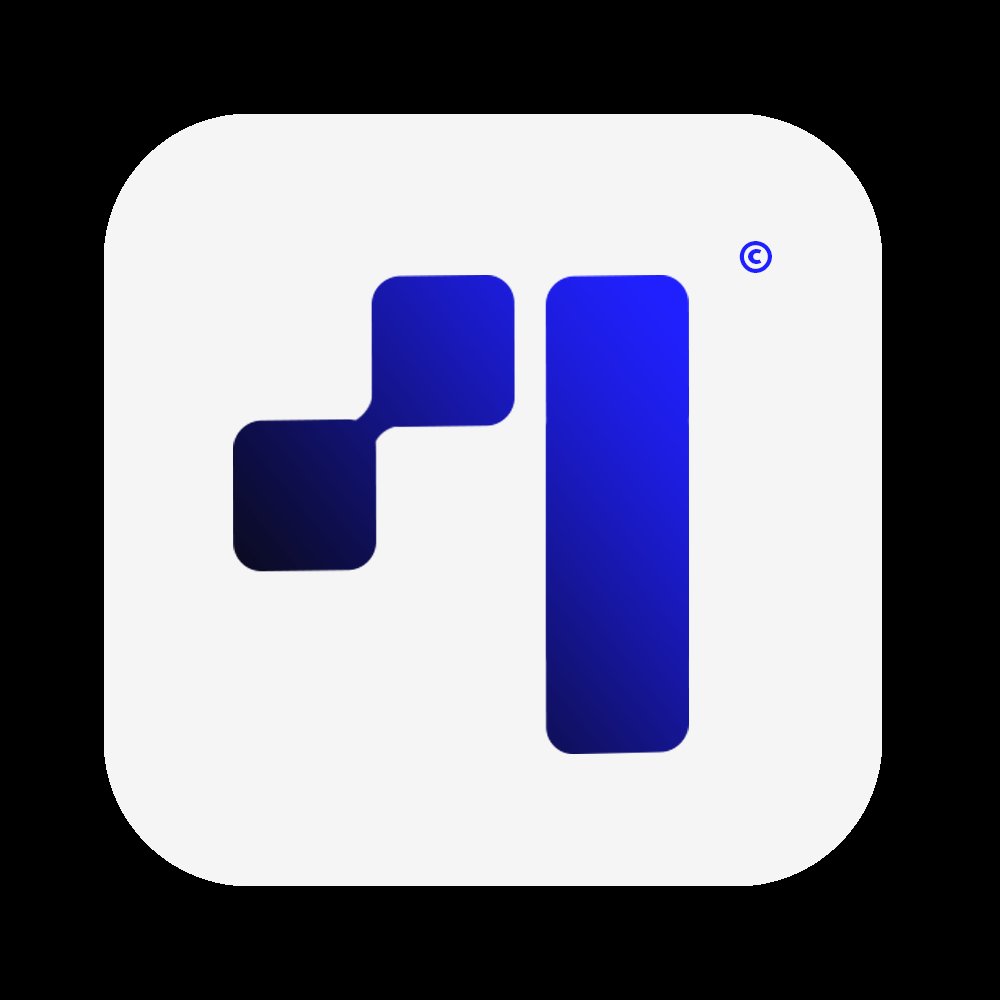 Logo in white on a dark background